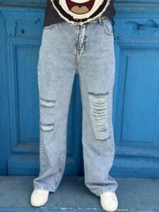 Girls Ripped Straight Leg Jeans - Image 2