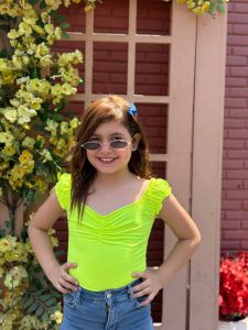 Neckline Ruffle Short Puff Sleeve Slim Fit Top - Image 2