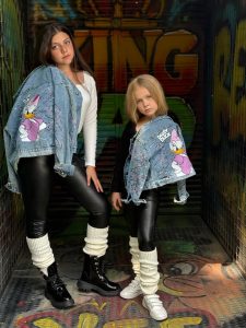 Cute Duck Print Denim Jacket - Image 3