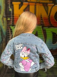 Cute Duck Print Denim Jacket