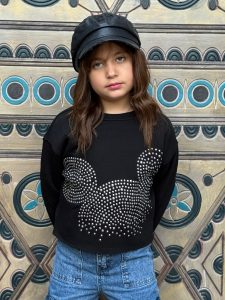Rhinestone Mickey Pattern Sweatshirt - Image 2