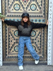 Rhinestone Mickey Pattern Sweatshirt - Image 3