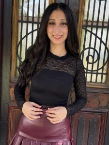 Lace Trim High Neck Slim Fit Top - Image 2