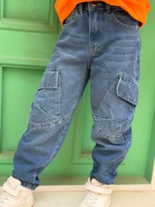 Flap Pocket Mom Fit Jeans - Image 2