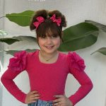 Rhinestone Decor 3D Flower Sleeve Top