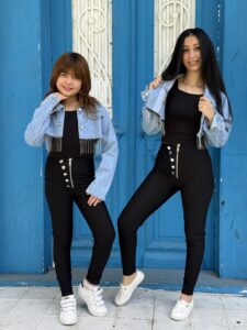 High Waist Front Zipper Design Skinny Leggings