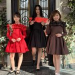 Off Shoulder Ruffle Trim Flare Dress