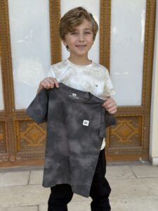 Tie Die 3d Smile Short Sleeve Crew Neck T-Shirt - Image 2