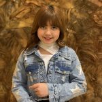 Metallic Star Patch Studded Denim Jacket