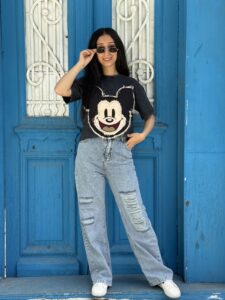 Mickey Mouse Embroidered T-shirt - Image 2