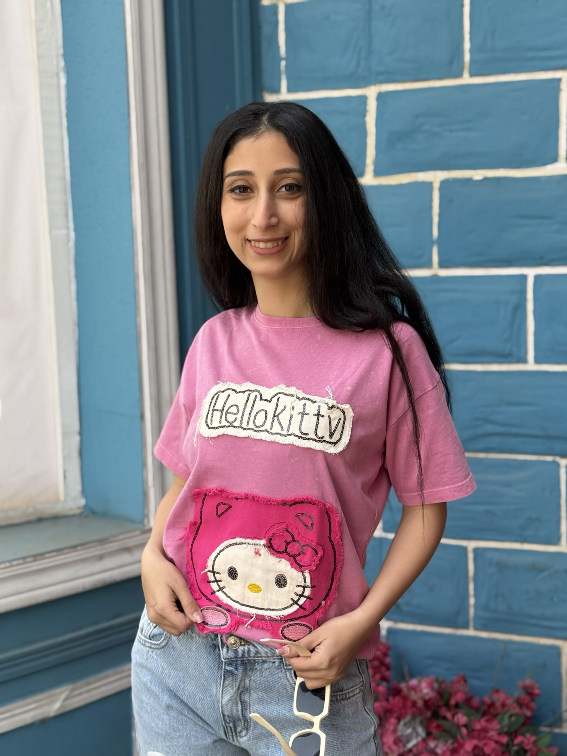 img_3144 Kitty Print T-shirt - Image 1