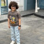 Distressed Denim Jeans With Printed Words