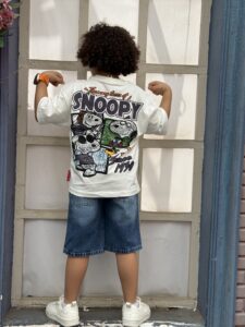Snoopy Print T-shirt For Boys