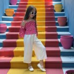 Off Shoulder Bell Sleeve Floral Top & Elastic Waist Belted Loose Textured Wide-Leg Pants Set