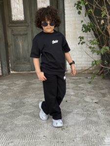 Fashion Casual Plain T-shirt & Sweatpants Set - Image 2