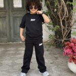 Fashion Casual Plain T-shirt & Sweatpants Set