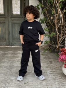 Fashion Casual Plain T-shirt & Sweatpants Set - Image 3