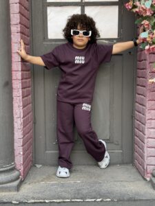 Miu Miu Print Short Sleeve T-shirt & Shorts Set - Image 2