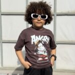 Cartoon Print Design Short Sleeve T-shirt For Boys