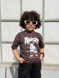 Cartoon Print Design Short Sleeve T-shirt For Boys